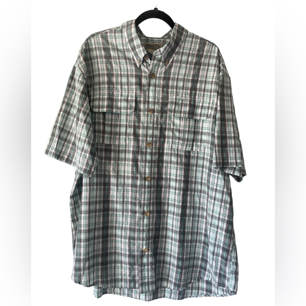Duluth Plaid short sleeve Button Down Shirt
Sz XL